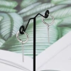 Simple campus neutral earrings, stainless steel earrings, small earrings and pendants Specification image